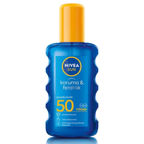 Nivea Sun Güneş Spreyi Koruma  Ferahlık Transparan SPF50 200 ml ürün görseli 1
