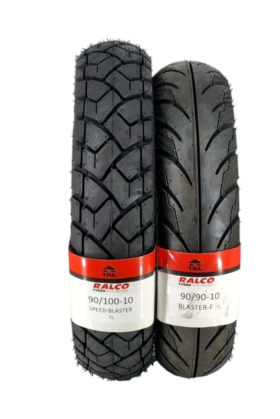 RALCO TYRES 90/100-10 VE 90/90-10 (TUBELESS - DUBLEKS) MOTOSİKLET LASTİK TAKIMI ürün görseli 1