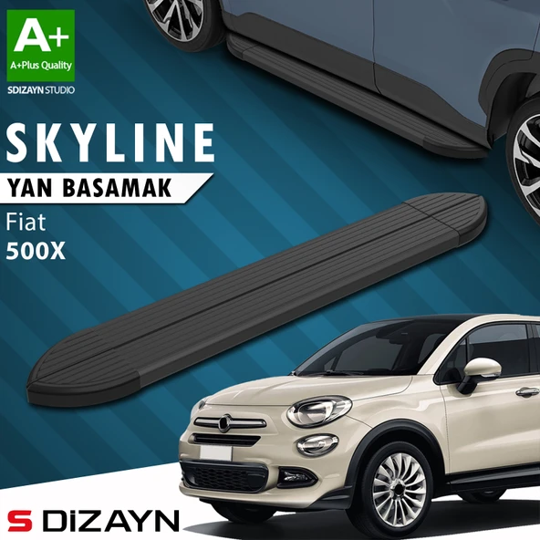 Fiat 500X Skyline Siyah Yan Basamak 173 Cm 2014 Üzeri A+ Kalite ürün görseli 1