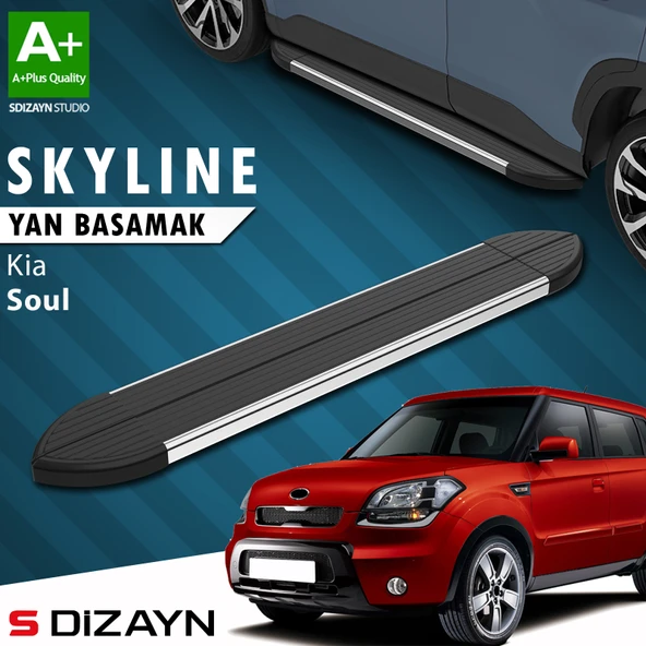 Kia Soul Skyline Krom Yan Basamak 173 Cm 2009-2014 A+ Kalite ürün görseli 1