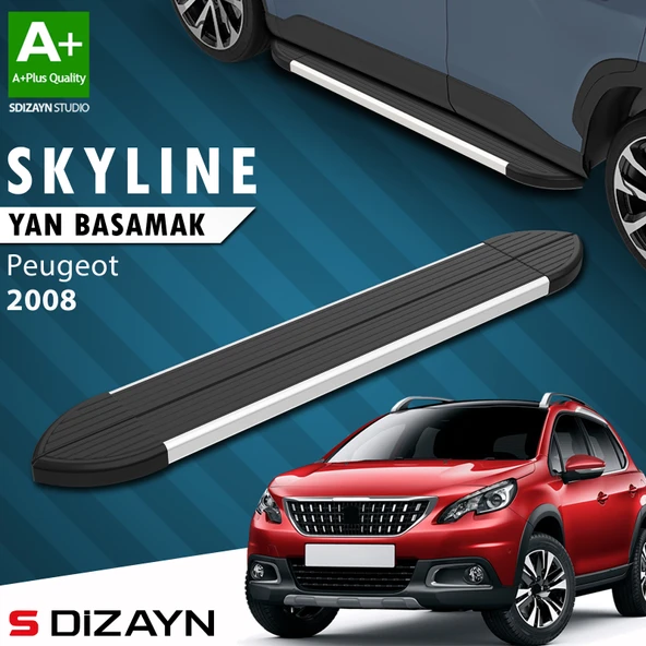 Peugeot 2008 Skyline Aluminyum Yan Basamak 173 Cm 2013-2019 A+ Kalite ürün görseli 1