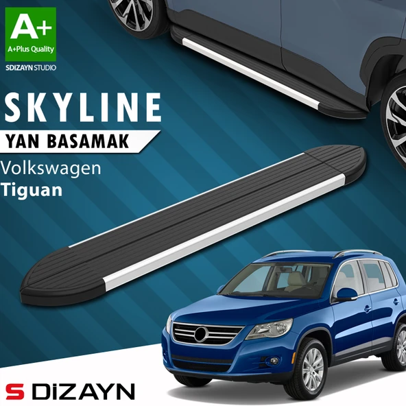VW Tiguan Skyline Aluminyum Yan Basamak 173 Cm 2007-2015 A+ Kalite ürün görseli 1