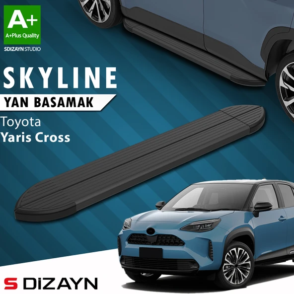Toyota Yaris Cross Skyline Siyah Yan Basamak 183 Cm 2020 Üzeri A+ Kalite ürün görseli 1