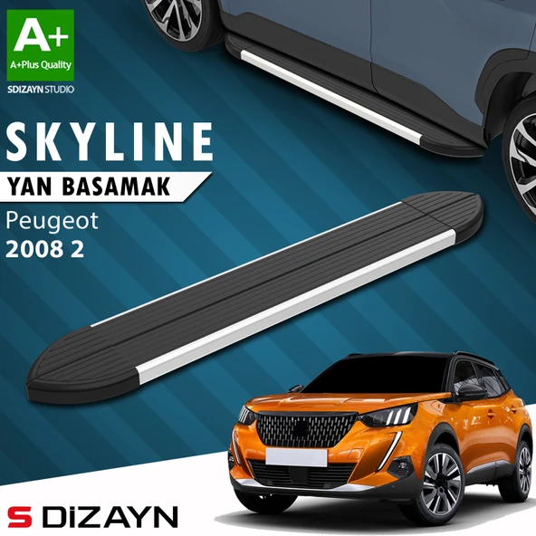 Peugeot 2008 2 Skyline Aluminyum Yan Basamak 183 Cm 2020 Üzeri A+ Kalite ürün görseli 1
