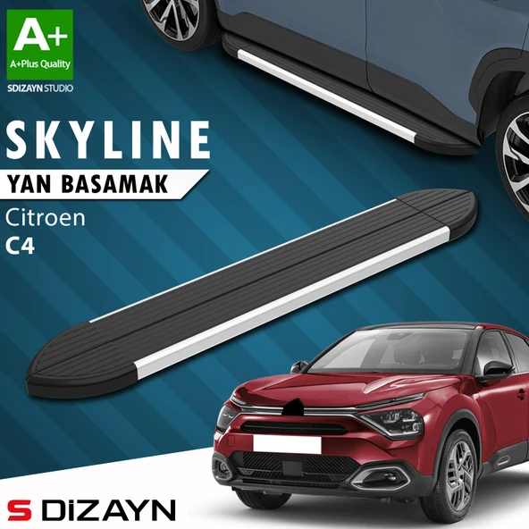 S-Dizayn Citroen C4 3 Skyline Aluminyum Yan Basamak 183 Cm 2021 Üzeri A+ Kalite ürün görseli 1
