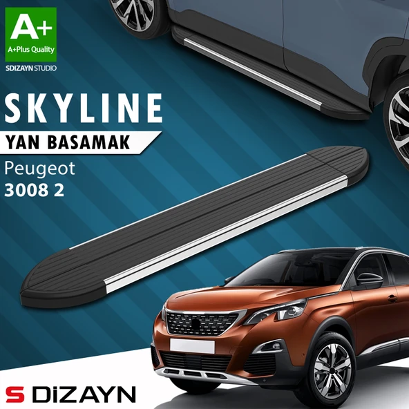 Peugeot 3008 2 Skyline Krom Yan Basamak 183 Cm 2016-2023 A+ Kalite ürün görseli 1