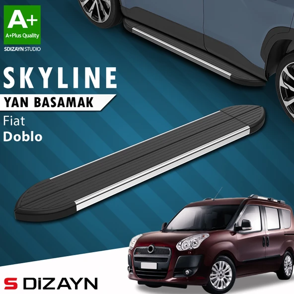 Fiat Doblo 2 Skyline Krom Yan Basamak 193 Cm 2010-2022 A+ Kalite ürün görseli 1