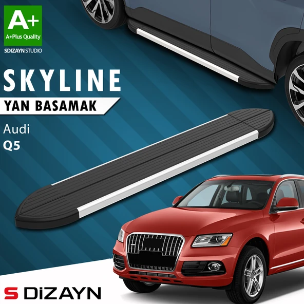 Audi Q5 Skyline Aluminyum Yan Basamak 183 Cm 2008-2016 A+ Kalite ürün görseli 1