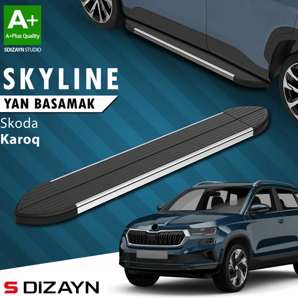 Skoda Karoq Skyline Krom Yan Basamak 173 Cm 2018 Üzeri A+ Kalite ürün görseli 1