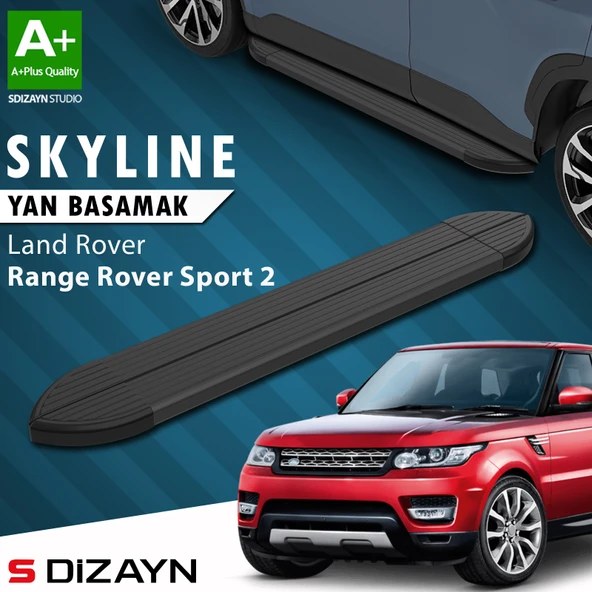 Land Rover Range Rover Sport 2 Skyline Siyah Yan Basamak 193 Cm 2013-2022 A+ Kalite ürün görseli 1