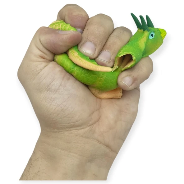 Fidget Oyuncak - Streç Dinazor Figürü 18 cm - Triceraptors - Resim 3