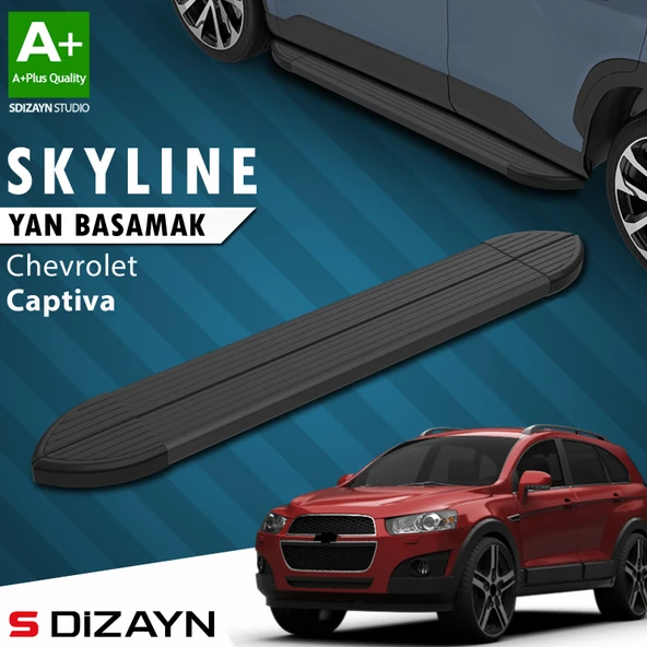 Chevrolet Captiva Skyline Siyah Yan Basamak 183 Cm 2006-2018 A+ Kalite ürün görseli 1