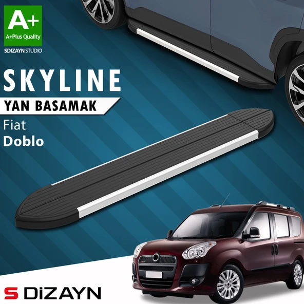Fiat Doblo 2 Skyline Aluminyum Yan Basamak 193 Cm 2010-2022 A+ Kalite ürün görseli 1