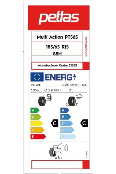 185/65R15 TL 88H MULTI ACTION PT565 - Resim 2