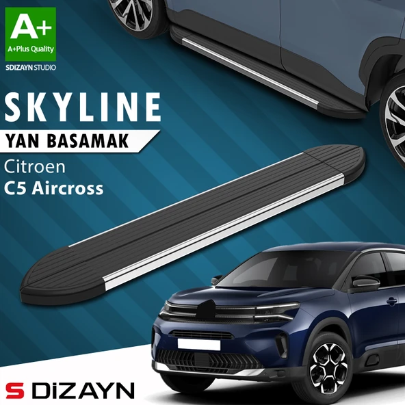 Citroen C5 Aircross Skyline Krom Yan Basamak 193 Cm 2017-2024 A+ Kalite ürün görseli 1