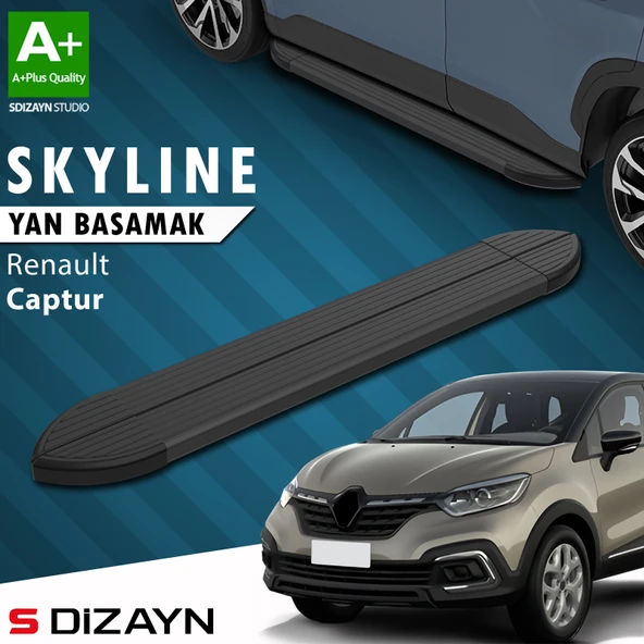 Renault Captur Skyline Siyah Yan Basamak 173 Cm 2013-2020 A+ Kalite ürün görseli 1