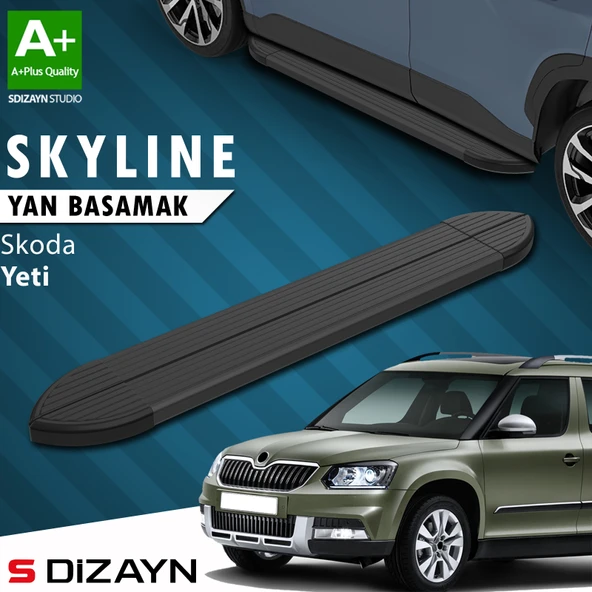 Skoda Yeti Skyline Siyah Yan Basamak 173 Cm 2009-2017 A+ Kalite ürün görseli 1
