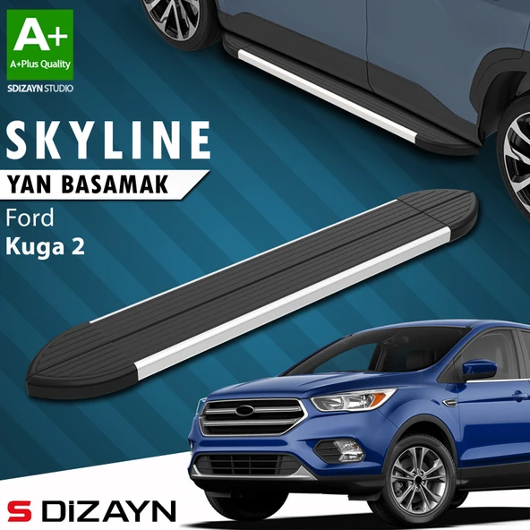 Ford Kuga 2 Skyline Aluminyum Yan Basamak 183 Cm 2013-2019 A+ Kalite ürün görseli 1