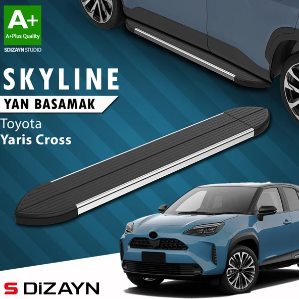 Toyota Yaris Cross Skyline Krom Yan Basamak 183 Cm 2020 Üzeri A+ Kalite ürün görseli 1
