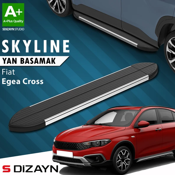 Fiat Egea Cross Skyline Krom Yan Basamak 183 Cm 2020 Üzeri A+ Kalite ürün görseli 1
