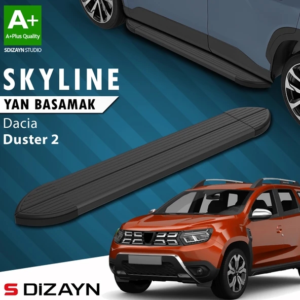 Dacia Duster 2 Skyline Siyah Yan Basamak 183 Cm 2018-2023 A+ Kalite ürün görseli 1