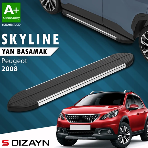 Peugeot 2008 Skyline Krom Yan Basamak 173 Cm 2013-2019 A+ Kalite ürün görseli 1