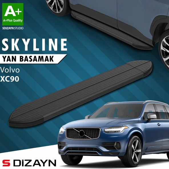 Volvo XC90 2 Skyline Siyah Yan Basamak 193 Cm 2015-2019 A+ Kalite ürün görseli 1