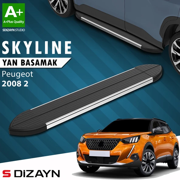 Peugeot 2008 2 Skyline Krom Yan Basamak 183 Cm 2020 Üzeri A+ Kalite ürün görseli 1