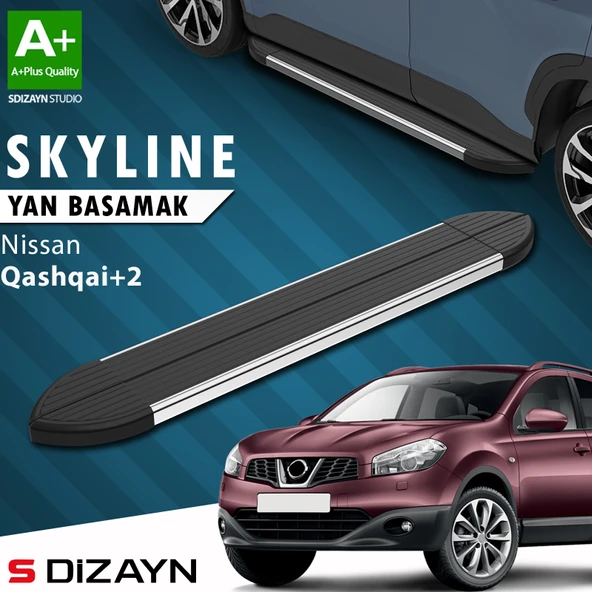 Nissan Qashqai +2 Skyline Krom Yan Basamak 183 Cm 2007-2014 A+ Kalite ürün görseli 1