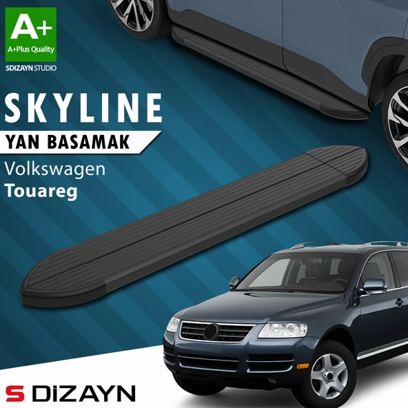 VW Touareg Skyline Siyah Yan Basamak 193 Cm 2002-2010 A+ Kalite ürün görseli 1