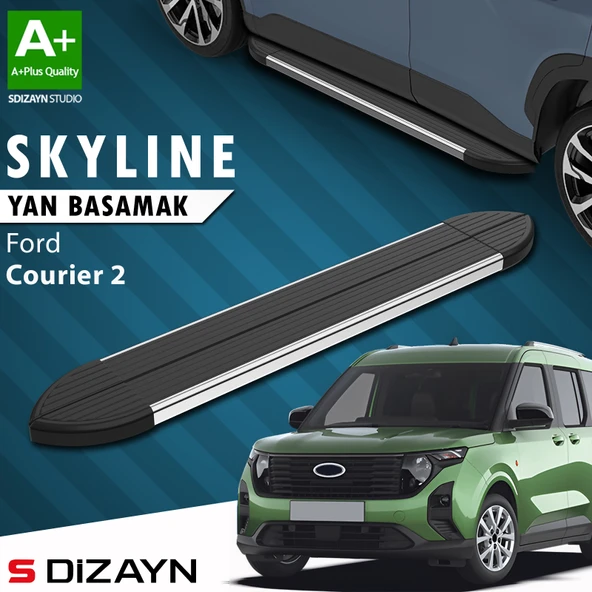 Ford Courier 2 Skyline Krom Yan Basamak 183 Cm 2023 Üzeri A+ Kalite ürün görseli 1