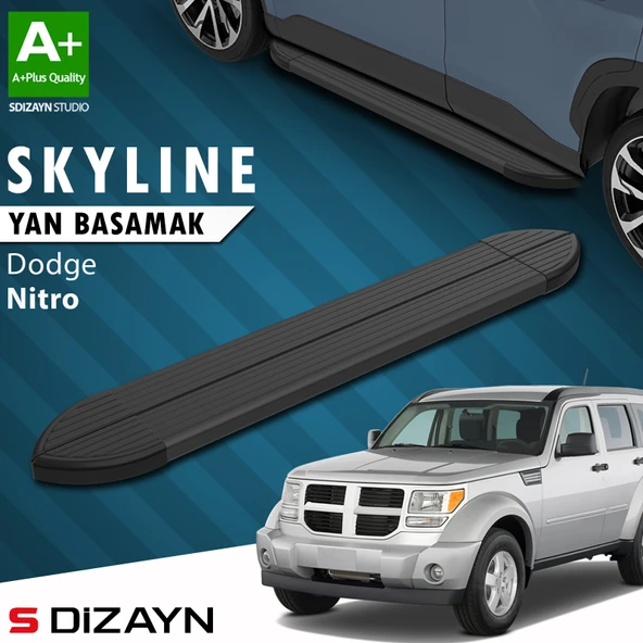 Dodge Nitro Skyline Siyah Yan Basamak 153 Cm 2007-2012 A+ Kalite ürün görseli 1
