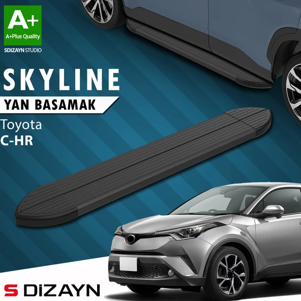 Toyota C-HR Skyline Siyah Yan Basamak 173 Cm 2016-2023 A+ Kalite ürün görseli 1