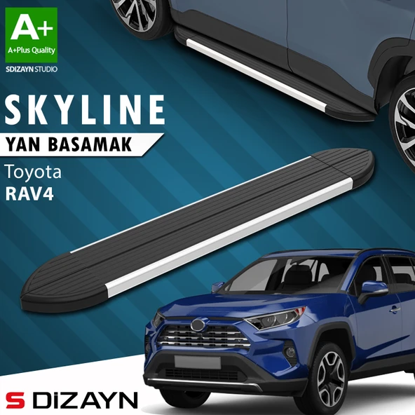 Toyota RAV 4 5 Skyline Aluminyum Yan Basamak 173 Cm 2018 Üzeri A+ Kalite ürün görseli 1