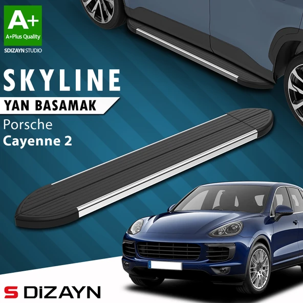 Porsche Cayenne 2 Skyline Krom Yan Basamak 193 Cm 2011-2017 A+ Kalite ürün görseli 1
