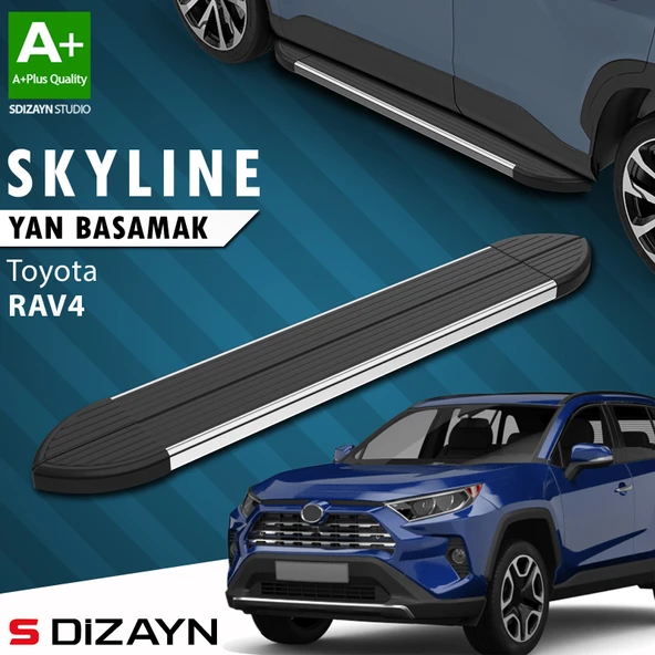 Toyota RAV 4 5 Skyline Krom Yan Basamak 173 Cm 2018 Üzeri A+ Kalite ürün görseli 1