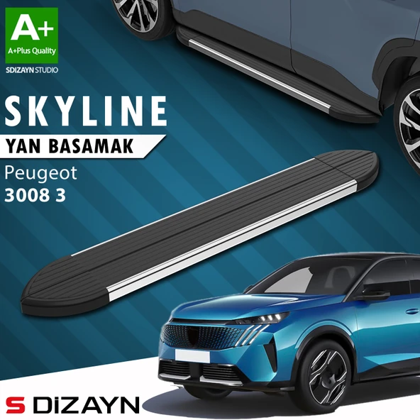 Peugeot 3008 3 Skyline Krom Yan Basamak 183 Cm 2024 Üzeri A+ Kalite ürün görseli 1