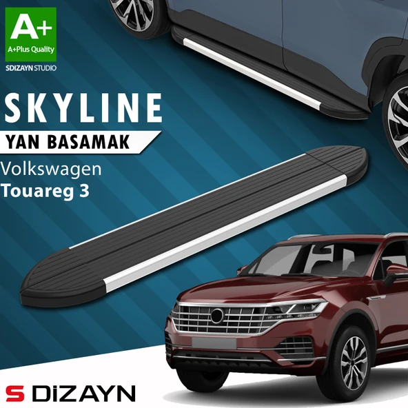 VW Touareg 3 Skyline Aluminyum Yan Basamak 193 Cm 2018 Üzeri A+ Kalite ürün görseli 1