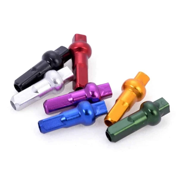 Sapim Polyax Alu Square Double Secure Lock Jant Teli Başlığı Turuncu 16mm ürün görseli 1