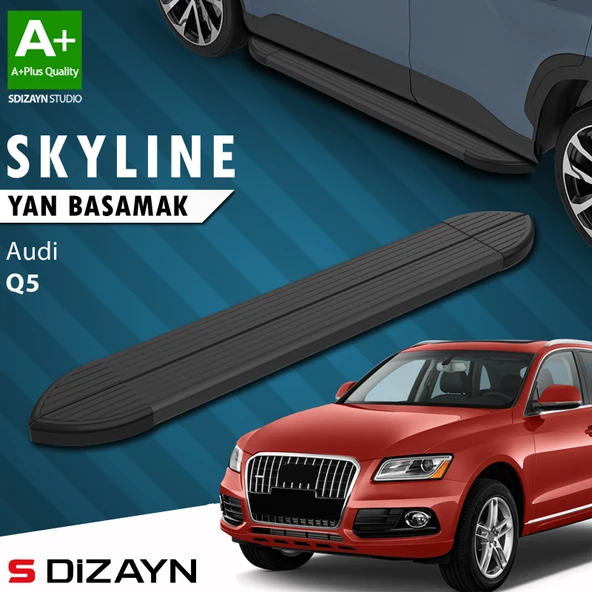 Audi Q5 Skyline Siyah Yan Basamak 183 Cm 2008-2016 A+ Kalite ürün görseli 1