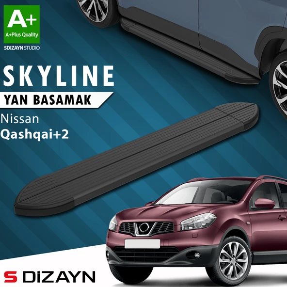 Nissan Qashqai +2 Skyline Siyah Yan Basamak 183 Cm 2007-2014 A+ Kalite ürün görseli 1