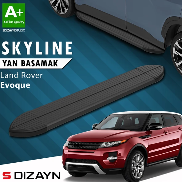Land Rover Range Rover Evoque Skyline Siyah Yan Basamak 173 Cm 2012-2017 A+ Kalite ürün görseli 1