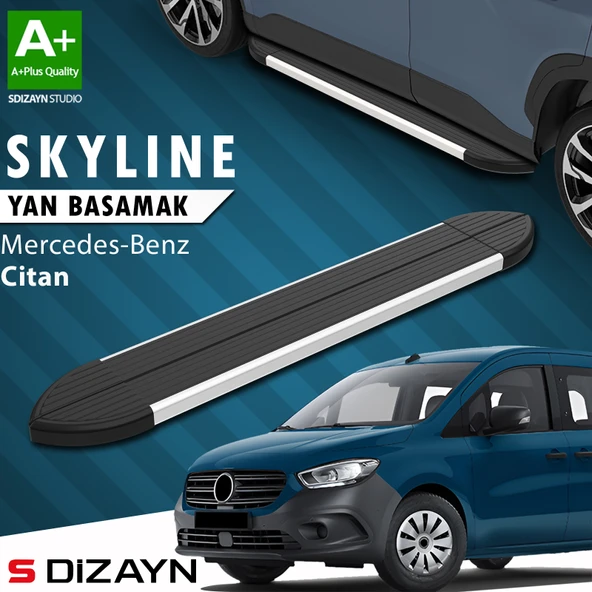 Mercedes Citan Skyline Aluminyum Yan Basamak 193 Cm 2012-2021 A+ Kalite ürün görseli 1
