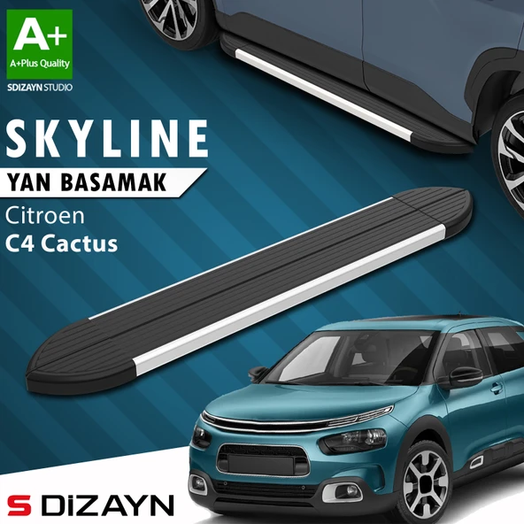 Citroen C4 Cactus Skyline Aluminyum Yan Basamak 183 Cm 2014 Üzeri A+ Kalite ürün görseli 1