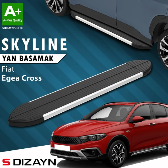 Fiat Egea Cross Skyline Aluminyum Yan Basamak 183 Cm 2020 Üzeri A+ Kalite ürün görseli 1