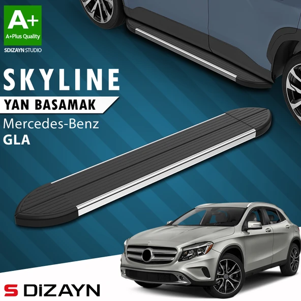 Mercedes GLA X156 Skyline Krom Yan Basamak 183 Cm 2013-2020 A+ Kalite ürün görseli 1