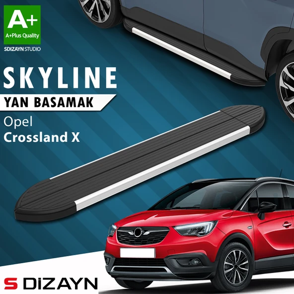 Opel Crossland X Skyline Aluminyum Yan Basamak 173 Cm 2017 Üzeri A+ Kalite ürün görseli 1