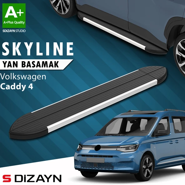 VW Caddy 4 Skyline Aluminyum Yan Basamak 193 Cm 2020 Üzeri A+ Kalite ürün görseli 1