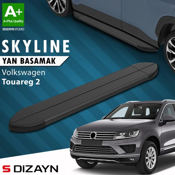 VW Touareg 2 Skyline Siyah Yan Basamak 193 Cm 2010-2018 A+ Kalite ürün görseli 1
