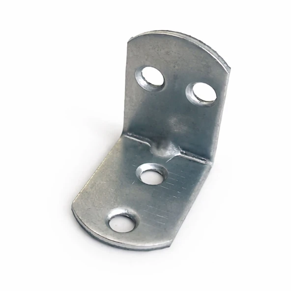 L Demir Gönye Yuvarlak Başlı 22x30x30 mm 25 Adet Metal Köşe Birleştirme Raf Mobilya Montaj Aparatı ürün görseli 1